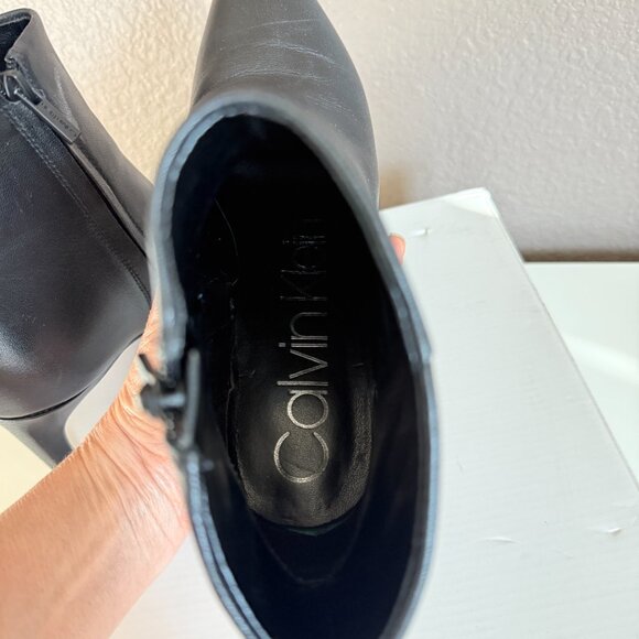 Calvin Klein Women's Senly Stiletto Heel Dress Black Booties - Picture 14 of 15